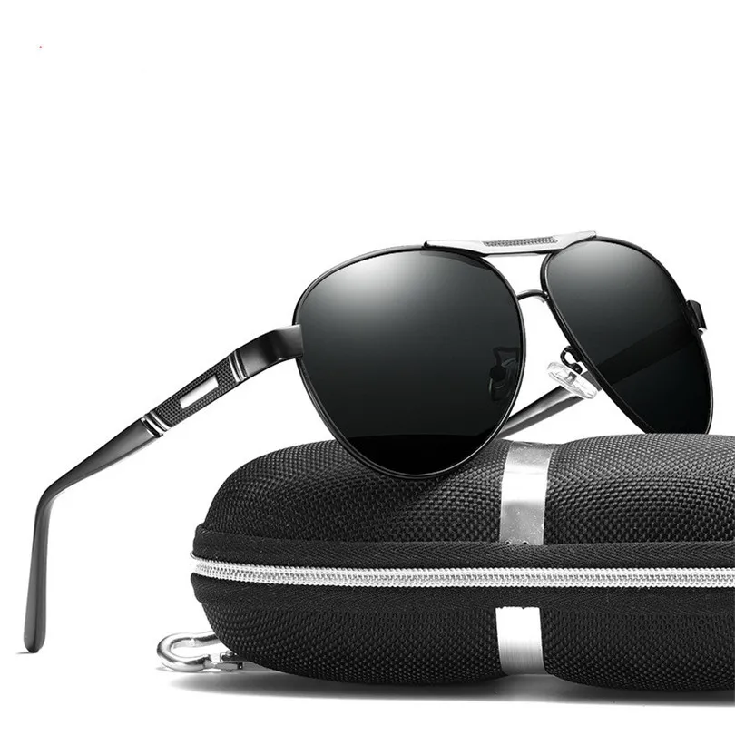 Brand Designer Men's sun Glasses Pilot H D Polarized Sunglasses For Men/Women Driving Sun Glasses With case Oculos De Sol M206