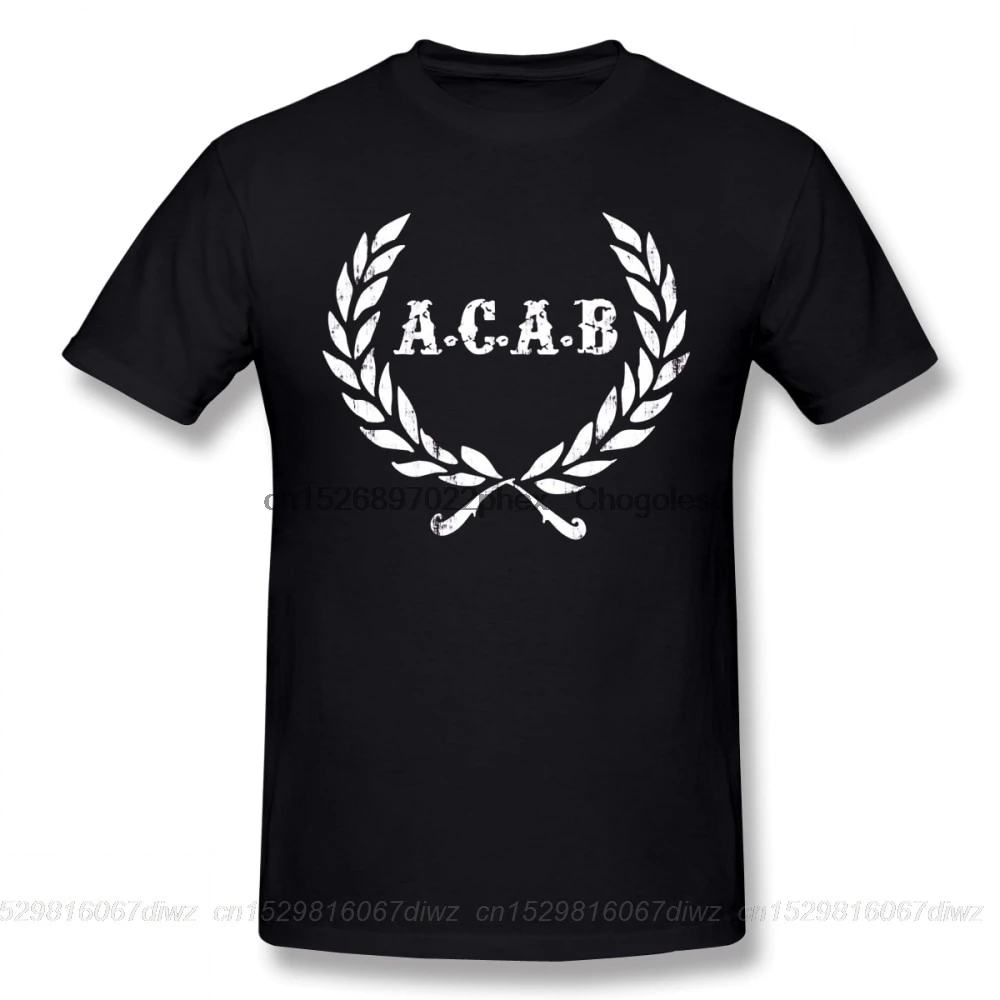 2020 футболка Acab A C B ACAB для футбола Мужская с принтом из 100 хлопка забавная Пляжная
