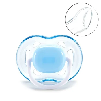 

Baby Silicone Pacifier Soothing Infants Bite Chew Supplies Newborn Comfort Appease Nipple Flat Teat Pacifiers