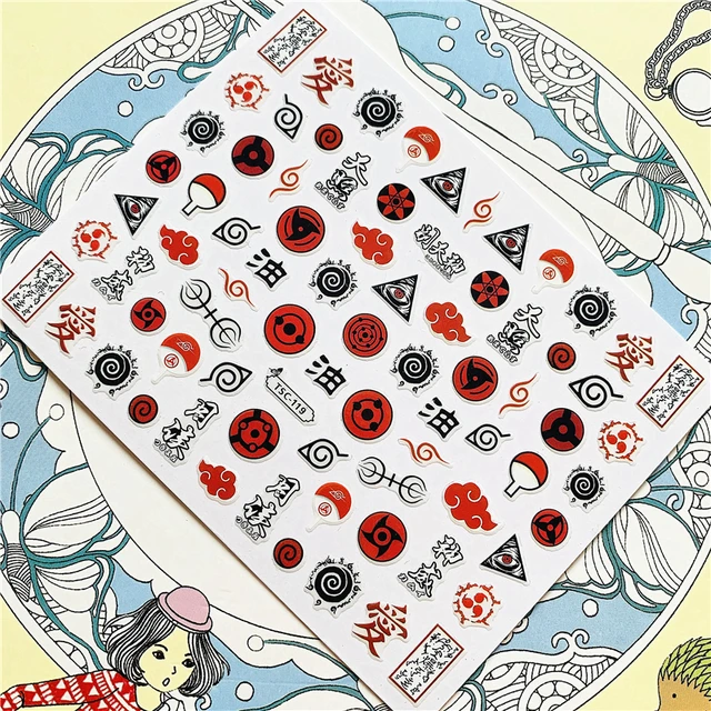 TSC-293 TSC-287 Japanese cartoon anime clown character 3D Back glue Nail Art Stickers Decals Sliders Nail ornament decoration TSC-119 N