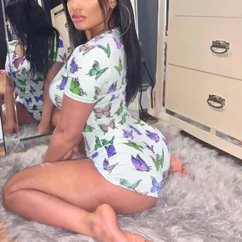 

2020 Sexy Rompers Jumpsuit Women's Lady Bodycon Bodysuit Casual Long Sleeve Shorts Leotard Home Wear Tracksuit Playsuit Pajama