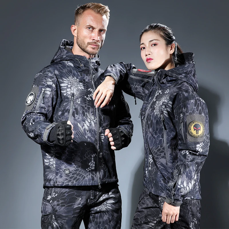 Зимняя теплая водонепроницаемая куртка Мужская Флисовая дождевая ткань