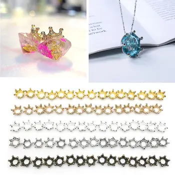 

75Pcs Crown Bead Caps Imperial Crown Epoxy Resin Hangers Pendants Jewelry Making
