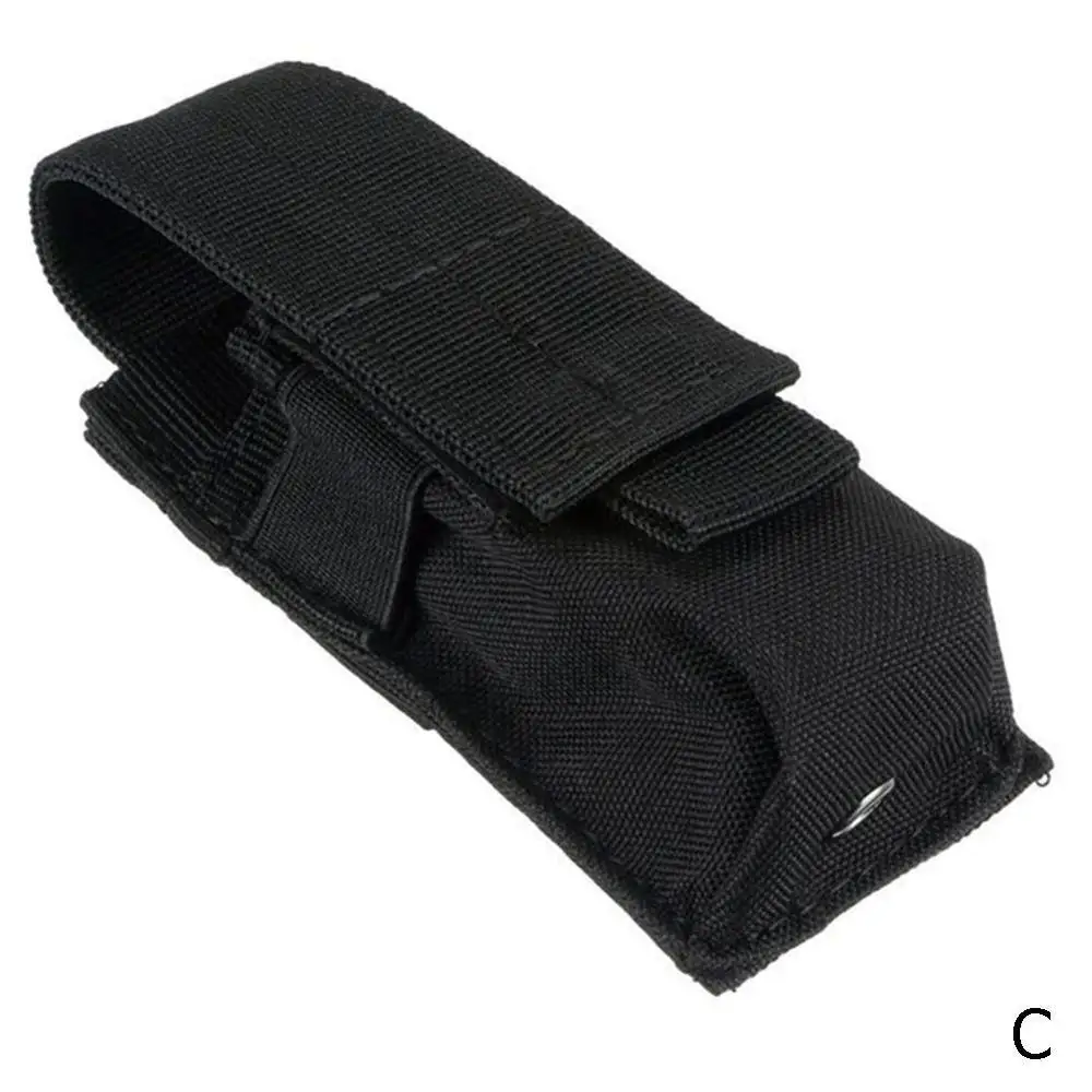 C black Открытый камуфляж тактика M5 сумка для фонарика аксессуар Сумка Molle мини сумка для мелочей открытый охотничий фонарик кобура - Цвет: C black