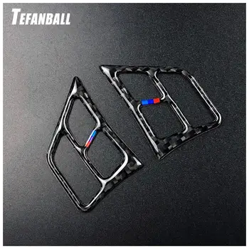 

2Pcs Car Interior Accessories Carbon Fiber Steering Wheel Buttons Stickers for BMW E90 3 Series 2005-2012 Car Styling Stickers