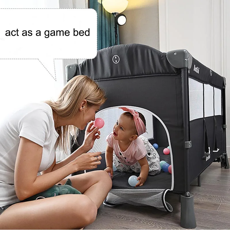 Портативная детская кроватка детская игровая площадка Складная люлька кровать с пеленальным столиком детская дорожная игровая кровать