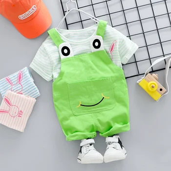 

Baby Clothes Set Cartoon Boy Outfit 1 2 3 4 Years Fashion Kid Boys Girls Clothes T-Shirt Bib Shorts Clothing Child Costume