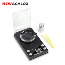 NEWACALOX 50 г/100 г высокоточные весы 0,001 г Мини лабораторные весы портативные для использования в медицине электронные весы цифровые ювелирные весы