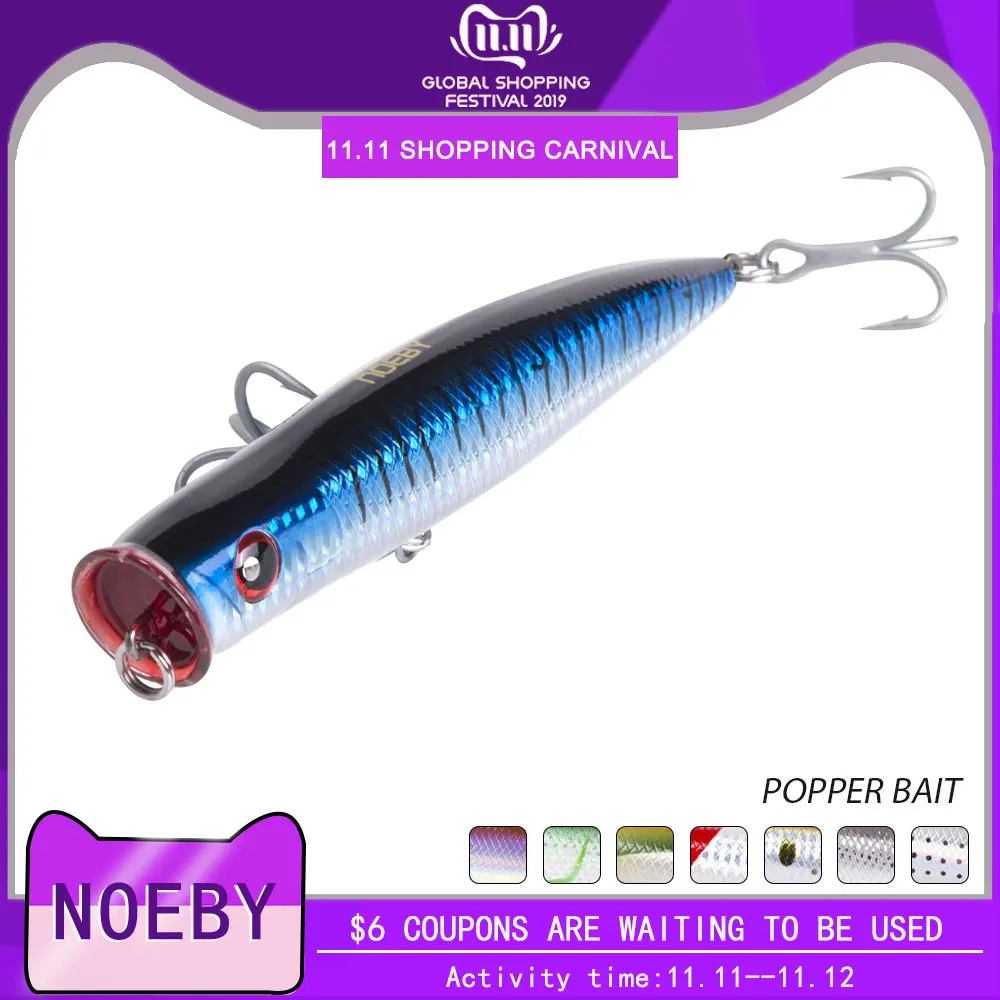 Noeby Поппер воблеры рыболовная приманка искусственная наживка верхняя вода 155 мм 52 г морские рыболовные блесны для рыбалки приманки