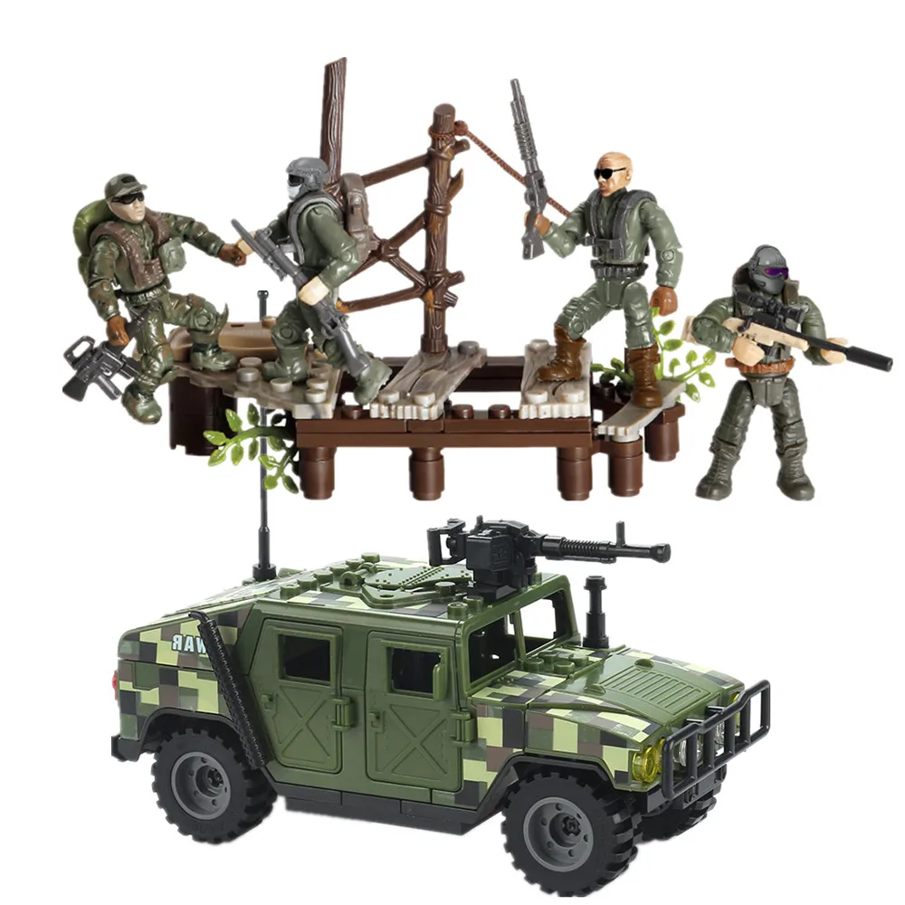 Details about   USA Jungle Army SWAT American Soldiers Minifigure Military Building Blocks Toy 