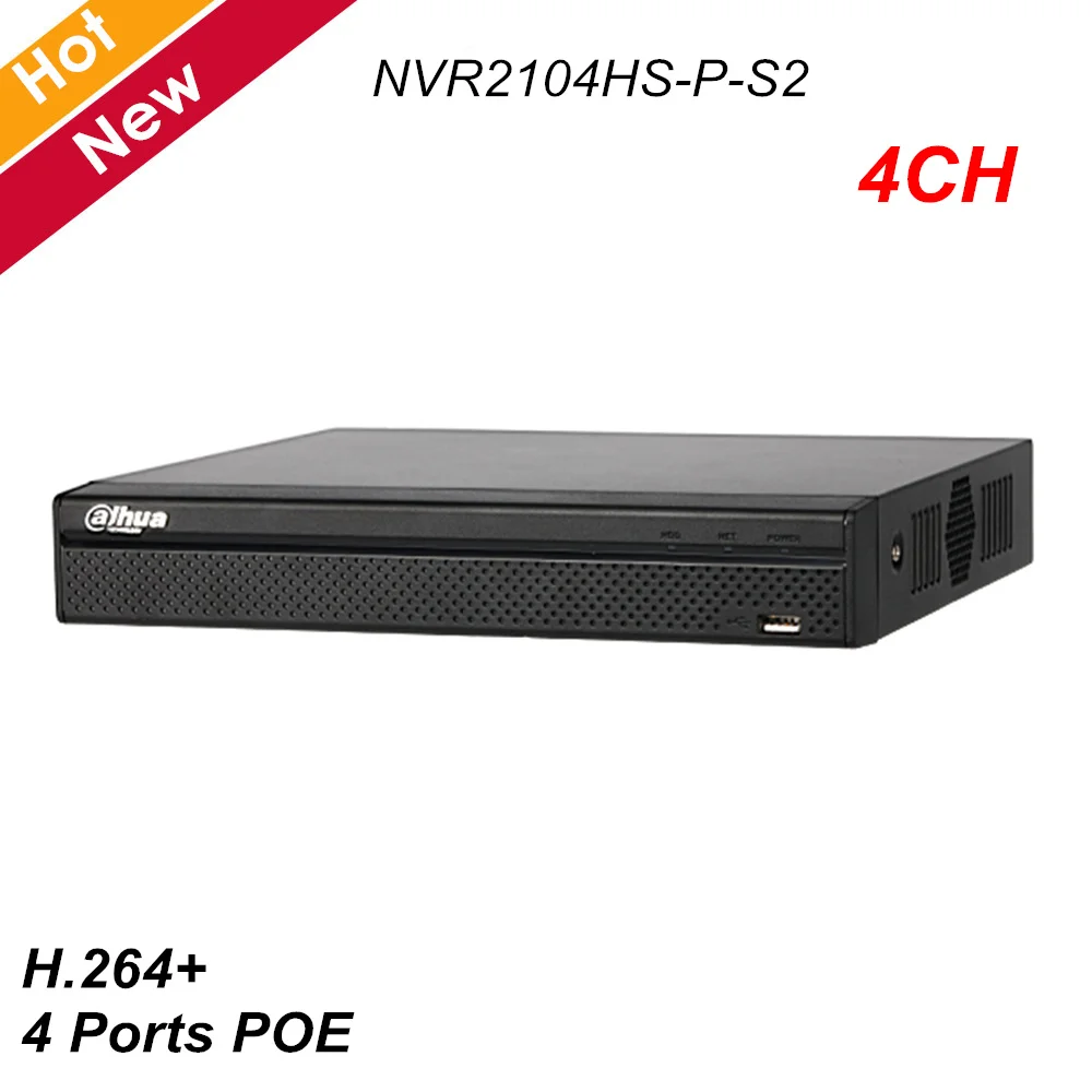 

Dahua 4 Channel NVR 4 Ports POE 1U Lite Series H.264+ HDMI VGA Up to 6Mp Resolution Network Recorder for IP Camera Systems