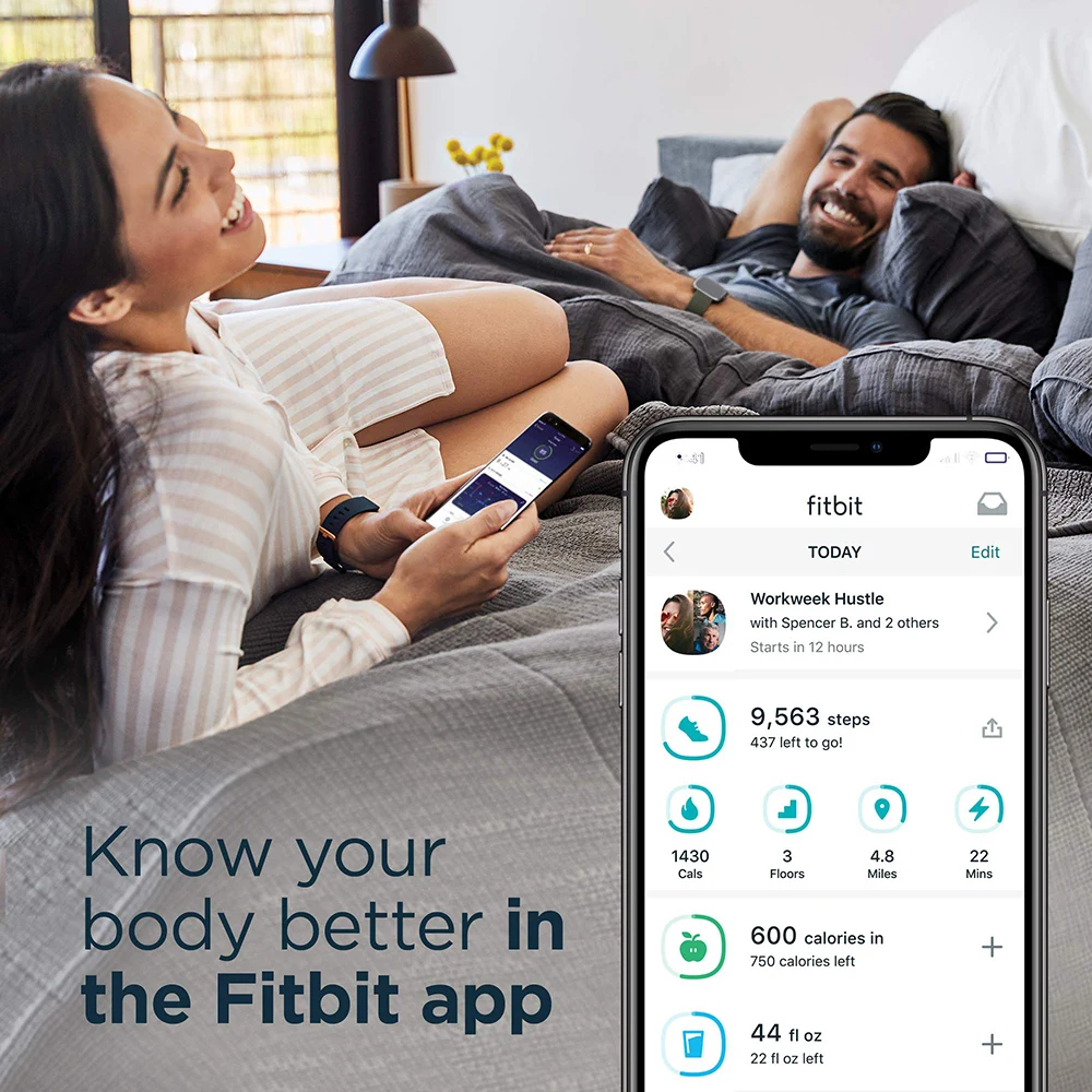 Оригинальные Смарт часы Fitbit Versa 2 для здоровья и фитнеса с пульсометром музыкой