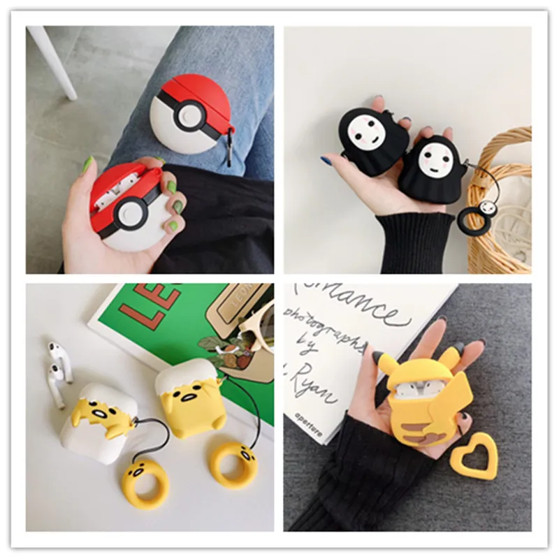 Милый мультяшный Bluetooth беспроводной Чехол для наушников Apple AirPods силиконовый
