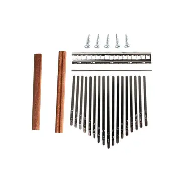 

17-Key Kalimba DIY Set Wood Bridge Shrapnel Durable Thumb Piano Steel Key Lettering Keyboard Musical Instrument Accessory