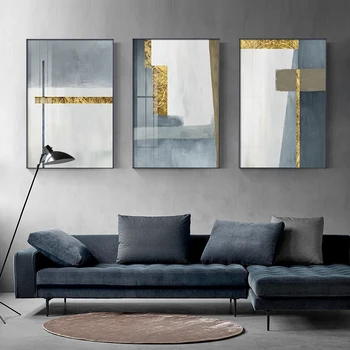 

Abstract Canvas Painting Decor Modern Wall Art Pictures and Print White and Grey Posters for Living Room AisleBedroom Home Decor
