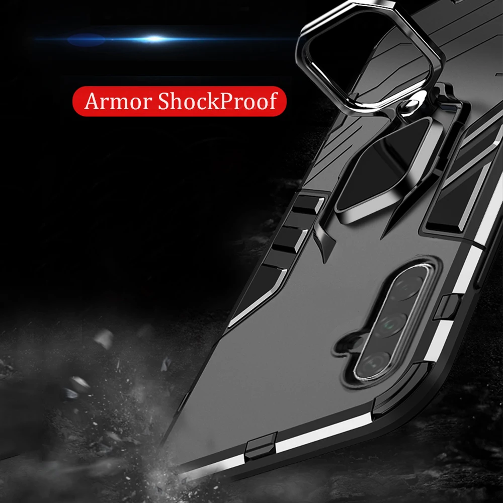 For Samsung Note 10 Case Armor PC Cover Finger Ring Holder Phone Case For Samsung Galaxy Note10+ Plus Power Bank Case Bumper
