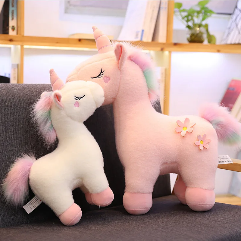 

INS Hot Selling Cute Colorful Unicorn Doll Plush Toys Unicorn Horse Doll-