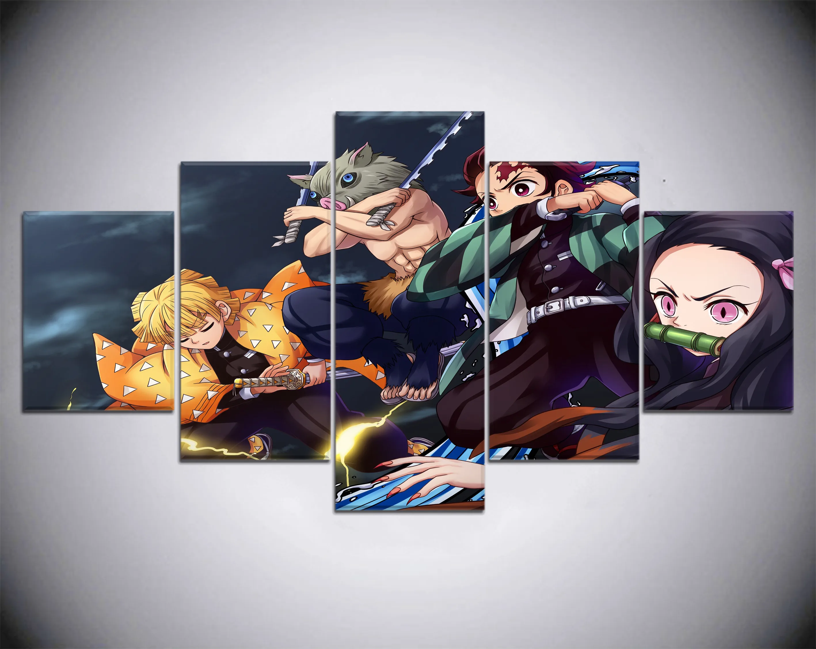 Домашний декор, холст, напечатанный, аниме, Demon Slayer, Kimetsu no Yaiba, персонаж, плакаты, постеры на холсте, настенные художественные украшения для дома