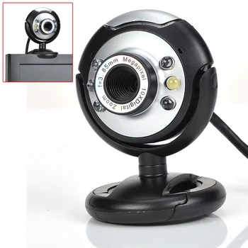 

New USB 80.0M 6 LED Webcam Camera 80MP Web Cam with Mic for Desktop PC Laptop