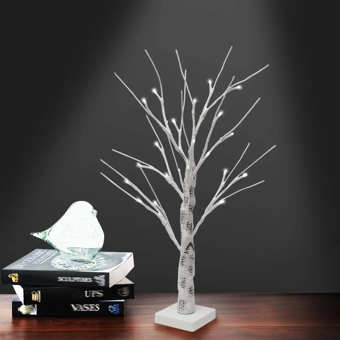 60 см пасхальное дерево с 24 светодиодный светильник s белый светильник мини веточка дерево лампа украшения для подвешивания пасхальных яиц висячие украшения