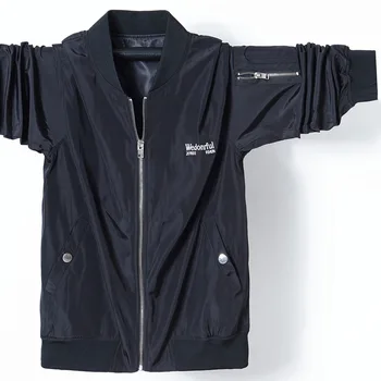 

2019 Jacket Male Young And Middle-aged Business Thin Section Jacket Coat Plus Fat Increase Code Double-sided Fat Man Jacket 1852