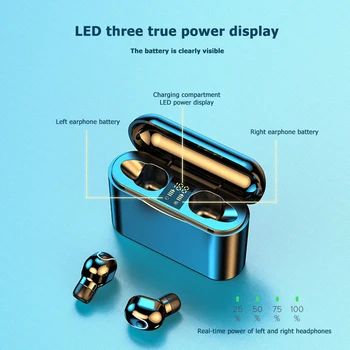 

Wireless Earphone Sport Headset with Charging Box Bluetooth In-ear Headphones with Digital Display Charging Case TWS Earbuds