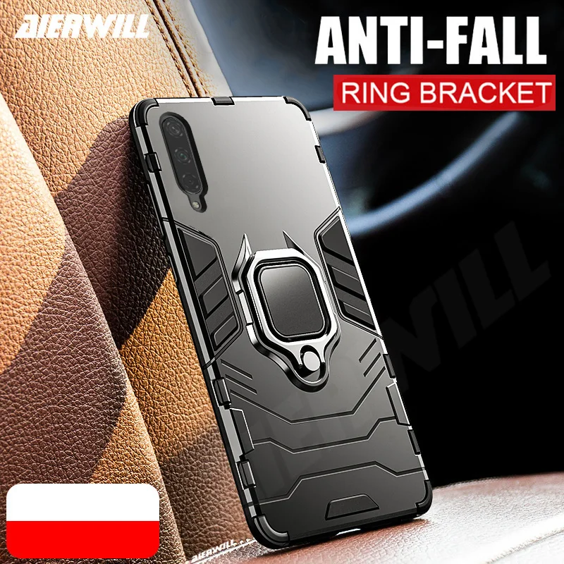 Armor Ring Case For xiaomi mi 9 se case Magnetic Car Hold Shockproof Soft Bumper back Phone Cover | Мобильные телефоны и