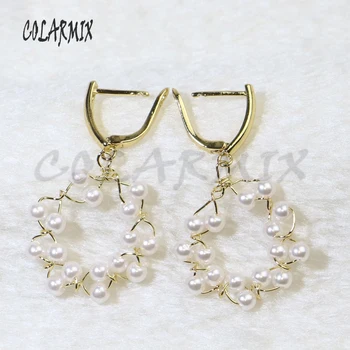 

10 Pairs wire wrap shell beads earring dangle earrings for women fashion jewelry shell beads accessories 9476