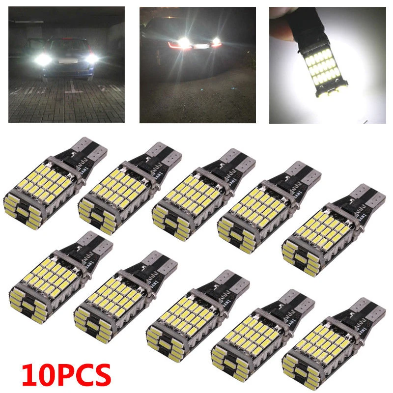 Белый(6000 K) Canbus T15 W16W 4014 45-SMD светодиодный светильник заднего хода 10 шт