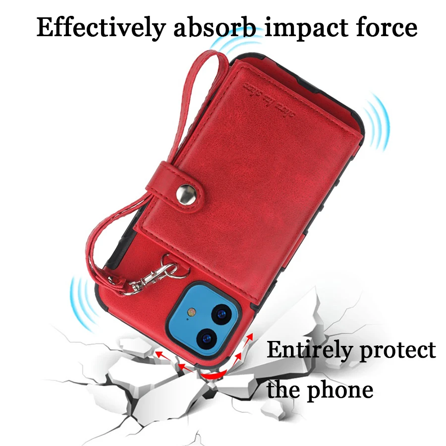 Cover Case For iPhone 11 pro max 6 7 8 plus Case Luxury Plain Leather Wallet Cover For iPhone 11 pro X Xs Max XR Phone Bag Case