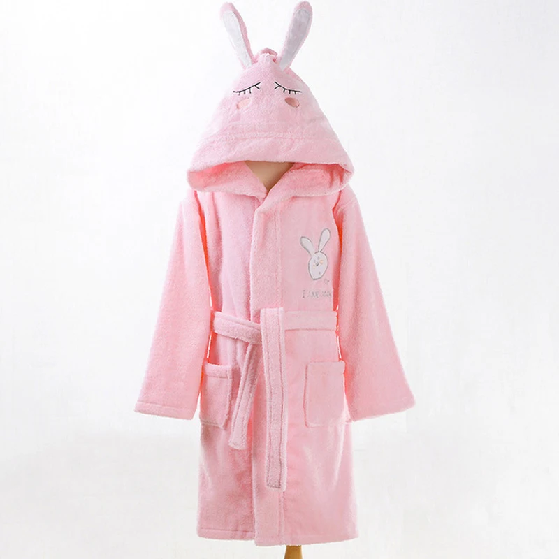 Kids Sleepwear Robe Lovely Kids Robe Hooded Toweling