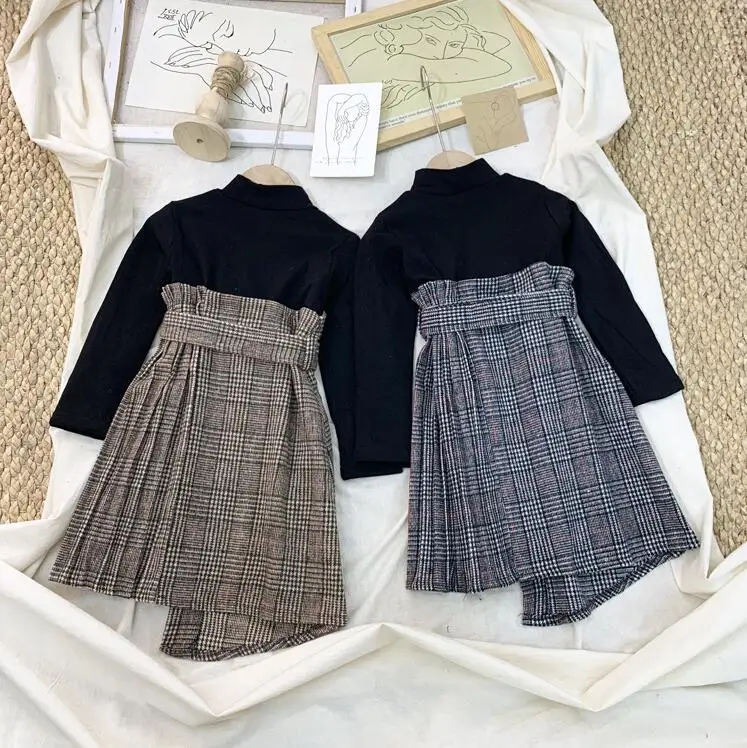 10.9th Girl Pleated Dress Autumn Winter Thickened Princess Dress baby Girls Dress Kids Clothing New Arrival Wholesale