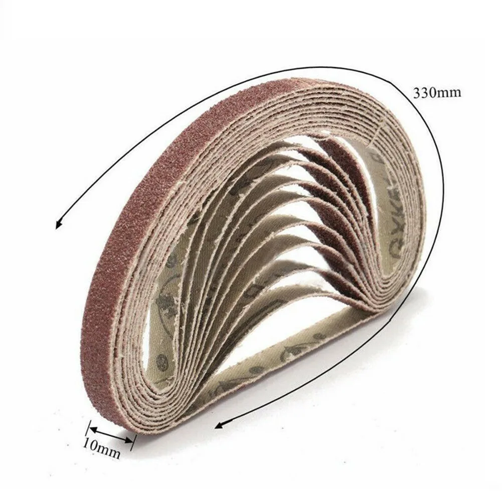 Sanding Belts Abrasive Bands 50pcs/Set For 10x330mm Sanders File Sanders Belt Sander Abrasive Tools Wood Soft Metal Polishing electric sander belt sander sanding paper cordless sander pneumatic sander