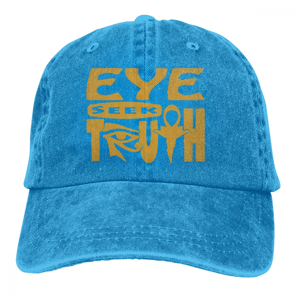 Eye Seek истина Casquette темно-синий унисекс Мужские Женские джинсовые бейсболка с ремешком кепки Регулируемый Гольф папа шляпа