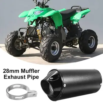 

28mm Motorcycle Muffler Exhaust Noise Reducer Silencer Aluminum Steel Muffler