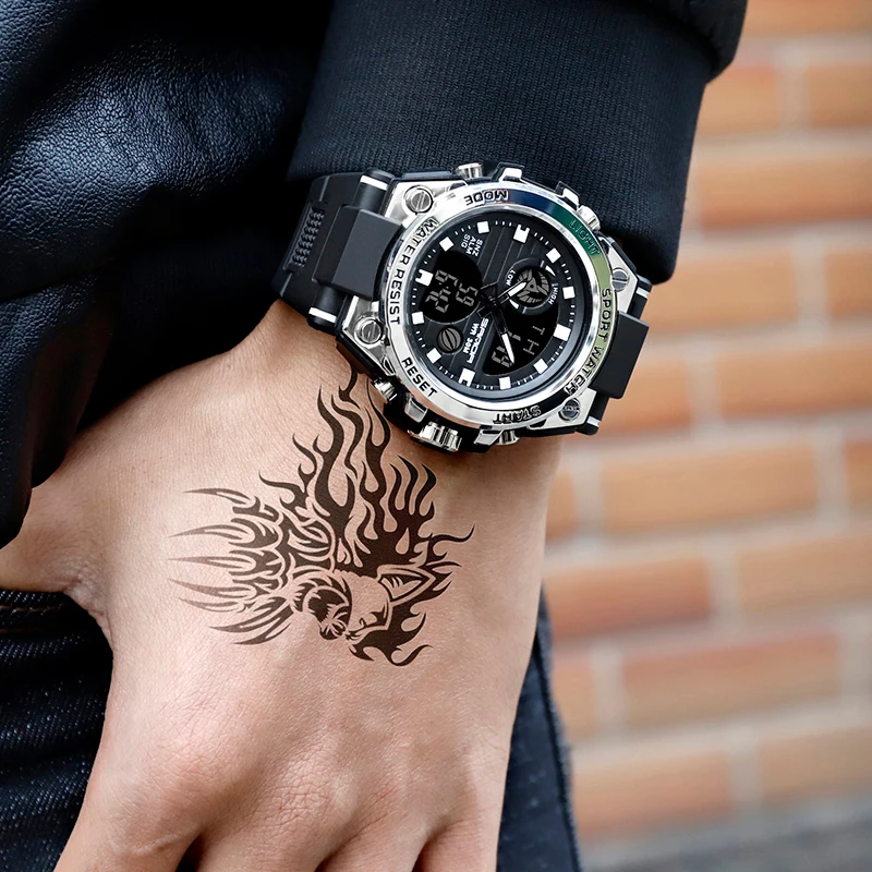 Часы наручные SANDA мужские электронные в стиле G Shock брендовые цифровые спортивные