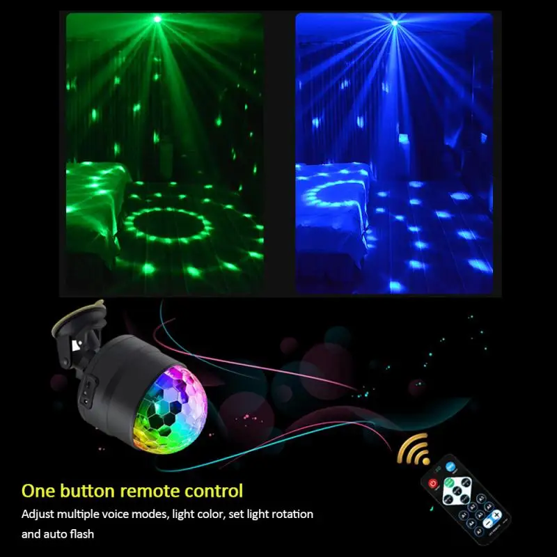 Светодиодный USB атмосферный автомобильный светильник RGB вспышка красочный автоматический вращающийся светильник Голосовое управление Романтика Рождественский подарок