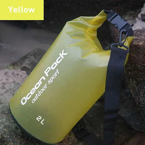 2L Yellow 2L/5L/10L/20L/30L открытый сухой водонепроницаемый мешок сухой мешок водонепроницаемый плавающий сухой шестерни сумки для лодок Рыбалка рафтинг плавание - Цвет: 2L Yellow