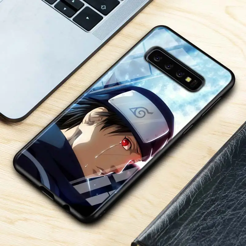 Аниме Наруто для samsung Galaxy Note 10 9 8 Pro S10e S10 5G S9 S8 S7 Plus Супер Яркий глянцевый чехол для телефона