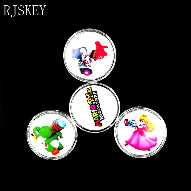 4Pcs Mario Rabbides Полный набор 10 шт. Супер Марио Одиссея Amiibo NFC карты Коллекционная монета тег NS/переключатель Avaliable Zelda Splatoon Smash Bros Diablo - Цвет: 4Pcs Mario Rabbides