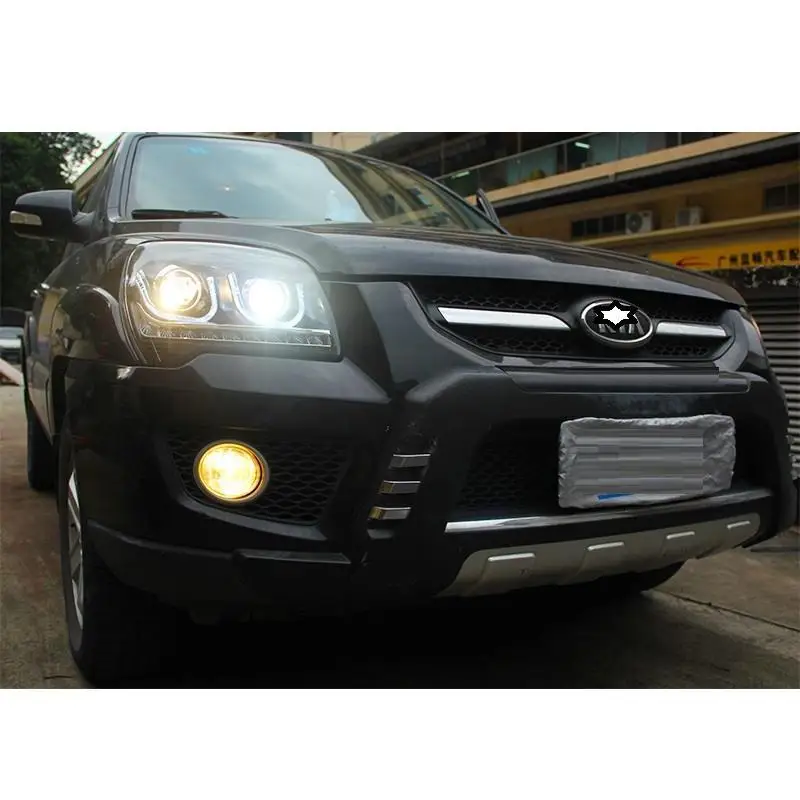Luces Para авто Drl Стайлинг лампа дневные ходовые светодиодные боковые поворотники фары автомобильные огни в сборе 08 09 10 для Kia Sportage