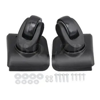

BQLZR 1Pair Front Plastic Swivel Luggage Suitcase Replacement Wheel W032-B