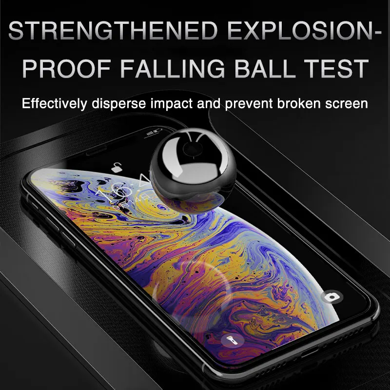 300D полное покрытие из закаленного стекла для iPhone 11 Pro Max стекло X XS Max XR Защитное стекло для экрана для iPhone 6 6s 7 8 Plus стекло