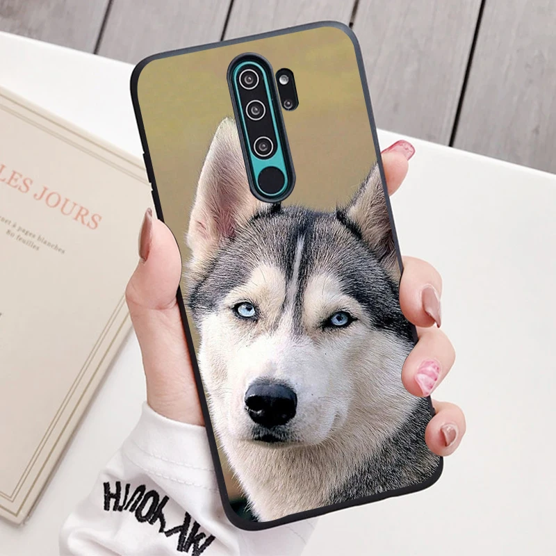 Chó Husky Silicone Ốp Lưng Điện Thoại Redmi Note 9 8 7 Pro S 8T 7A Bao xiaomi leather case