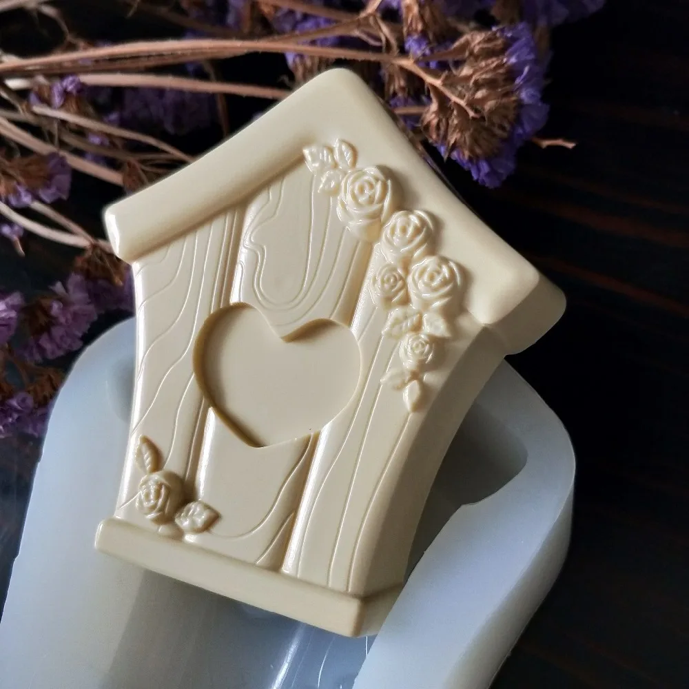 QT0207 PRZY Силиконовые Формочки Для фондана Love flower house силиконовые формы для мыла глина Смола гипсовая шоколадная свеча