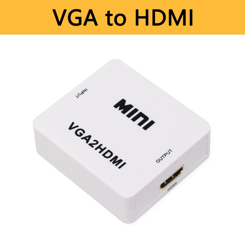 Преобразователь из VGA в HDMI аудио адаптер разъем VGA2HDMI с 3 5 мм разъемом 1080p для ПК