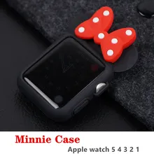 Обложка Микки для Apple Watch 5 Чехол 40 мм 44 мм iWatch чехол 38 мм 42 мм мягкий силиконовый защитный бампер Apple watch 4 3 2 1 серия 40
