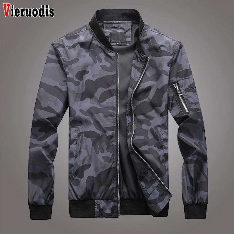 

Male Coats Camo Bomber Leisure Jacket New Autumn 2019 Men's Brand Clothing Outwear Plus Size M-7XL Men's Camouflage Jackets