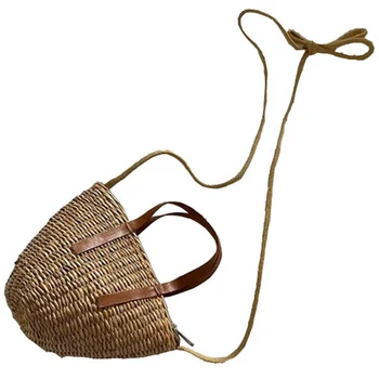 

Summer Children Straw Bag Handmade Kid Mini Handbag Girls Rattan Crossbody Bags Clutch Purse Baby Beach Bag