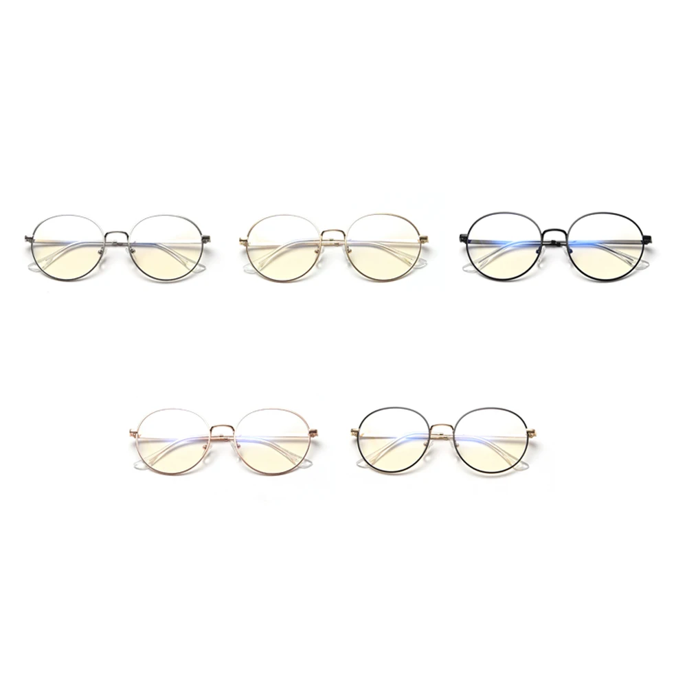 Peekaboo, круглые компьютерные очки, анти-синие, Ретро стиль, золотая металлическая оправа, подарочные товары, очки по рецепту для женщин, высокое качество